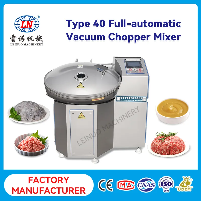  The ZB-40 commercial vacuum chopper offers high-speed chopping and supports emulsification of minced meat vegetables  - Bowl Cutter - foodmachtech